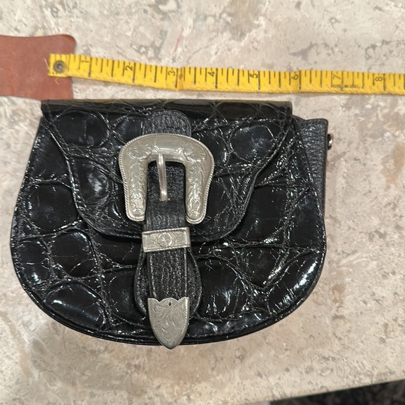 *Last Chance Price* Vintage Ann Turk Crossbody Bag Black with Silver Hardware - Picture 5 of 6